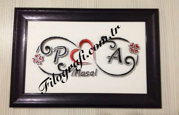 Kişiye Özel Baş Harfler Yazılmış Sonsuzluk İşa... 